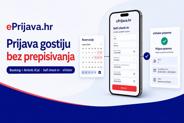 ePrijava povezuje rezervaciju, podatke gosta i pripremu prijave u eVisitor